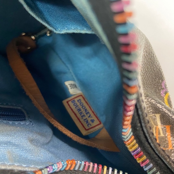 VINTAGE Dooney & Bourke MULTICOLOR COLORFUL Monogram  MINI Hobo AUTHENTICATED - Picture 11 of 13